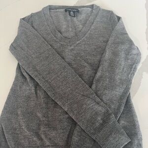 Banana Republic Charcoal V-Neck Sweater